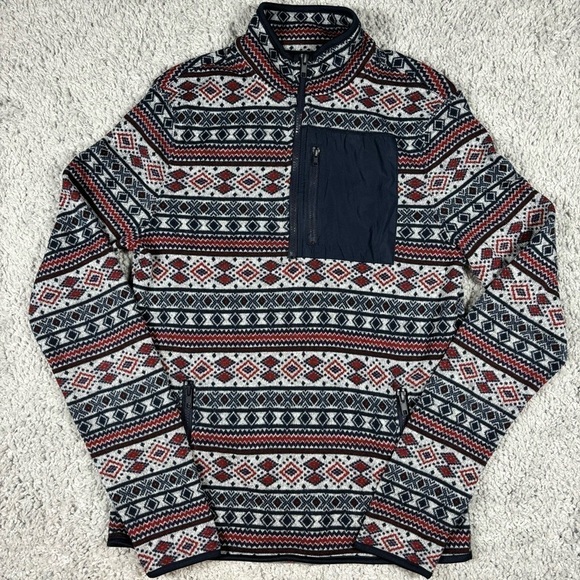 Aeropostale Sweater Womens Small Half Zip Aztec Layering Cozy Comfy Casual Layer - Picture 1 of 4
